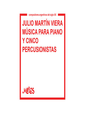 cover image of Música para piano y cinco percusionistas
